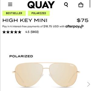 Quay High Key Mini Polarized Sunglasses